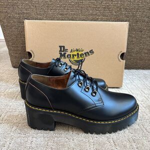 Dr. Martens Leona Lug Sole Platform Derby Oxford Women's 11 Black Leather Grunge